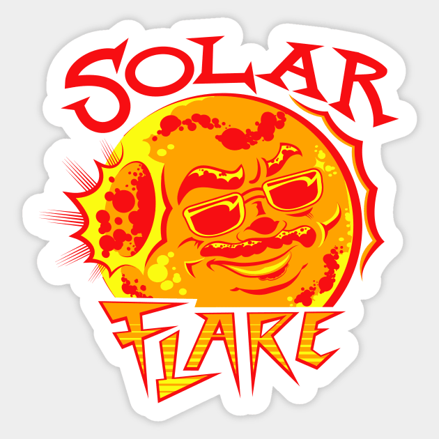 Solar Flare Sticker by mannycartoon